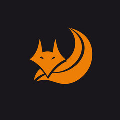 Vector logo abstract fox. Concept of cunning