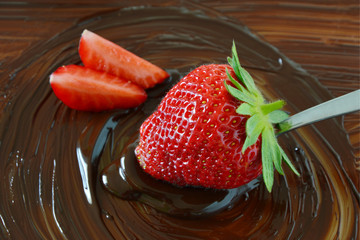 strawberries and chocolate is popular  topping