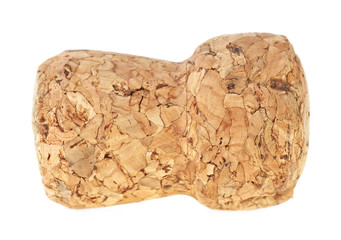 Cork from champagne isolated on white background
