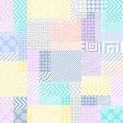 Seamless background. Geometric abstract pattern in a patchwork style. Vector image.