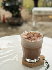 cocoa iced chocolate  energy drink summer refreshen morning breakfast