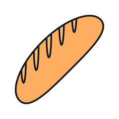 Bread loaf color icon