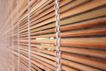 Tropical bamboo wood blinds backgrond