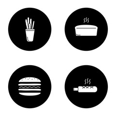 Bakery glyph icons set
