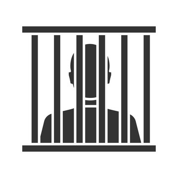 prisoner behind bars silhouette clip art preview
