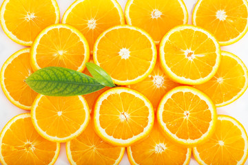 Colorful orange citrus fruit slices background