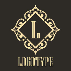 Vintage ornamental monogram