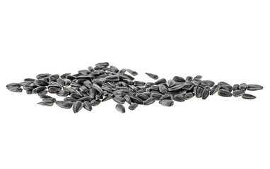 Sunflower seeds isolated on white background