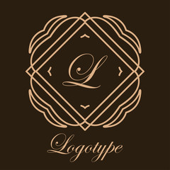 Vintage ornamental monogram