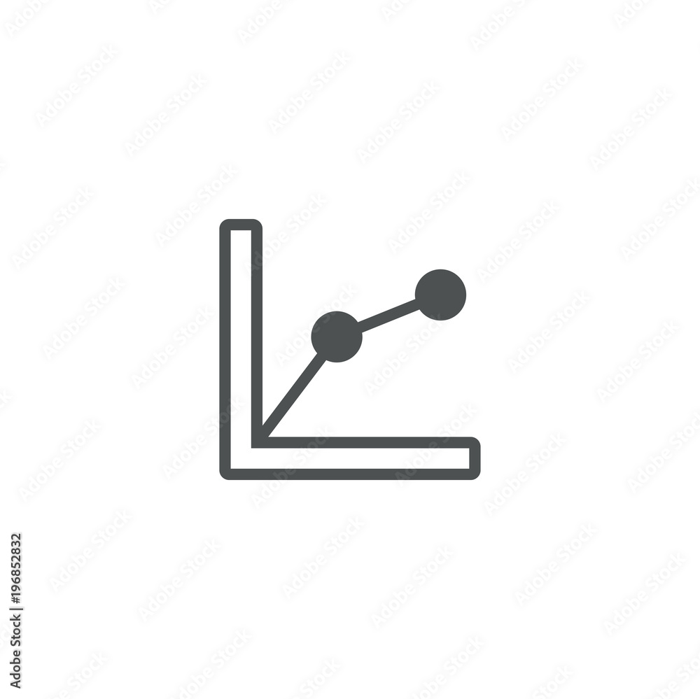 Poster line graph icon. sign design