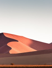 Namib Desert, sand dunes at sunset, Sossusvlei, Namibia, Africa