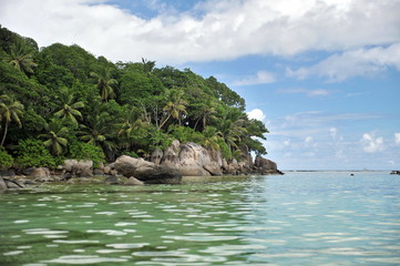 The Seychelles. Beaches with fine sand and turquoise water