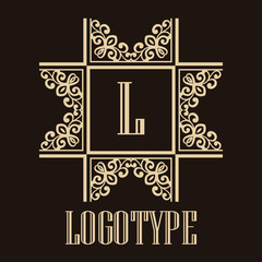 Vintage ornamental monogram