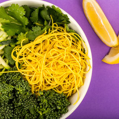 Healthy Vegetarian Or Vegan Noodle Buddha Bowl