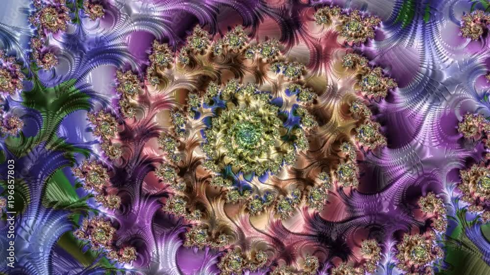 Poster fractal art video color iterations