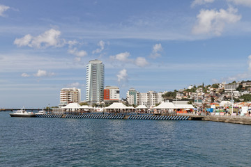 Fototapeta na wymiar Fort de France Waterfront - Martinique FWI
