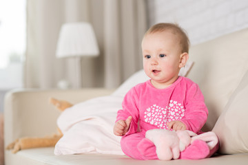 Fototapeta premium Baby eight months in the room