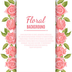 Greeting Card with floral frame.