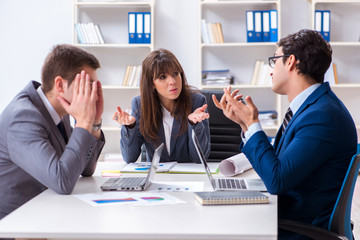 Business meeting with employees in the office