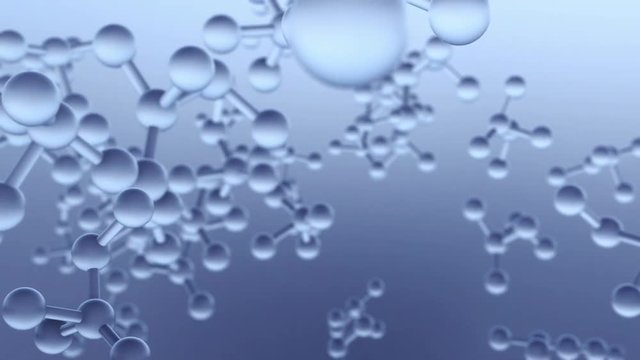 Abstract Molecule Background. Seamless loop 3d animation