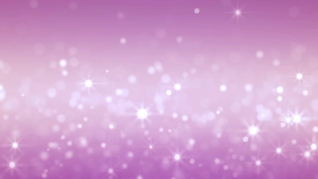 purple pink flowing stars and particles background. Seamless loop 