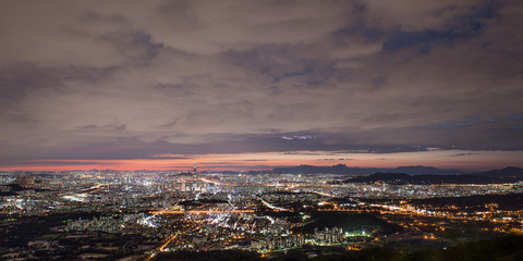 남한산성에서 바라본 서울의 야경