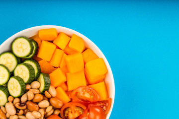 Vegan Or Vegetarian Sweet Potato And Beans Buddha Bowl