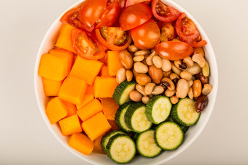 Vegan Or Vegetarian Sweet Potato And Beans Buddha Bowl