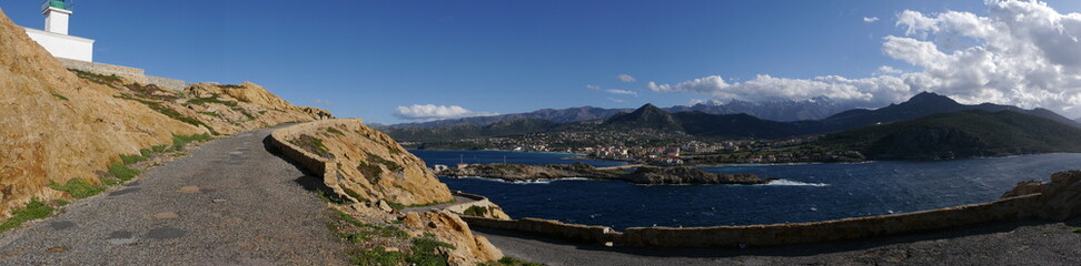 Fototapeta na wymiar Panoramabild L'Ile Rousse / Region Balagne, Korsika