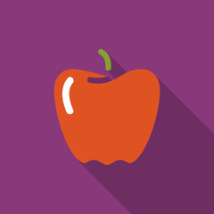 Paprika flat icon vector, colorful logo illustration isolated on white