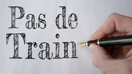 pas de train stylo plume
