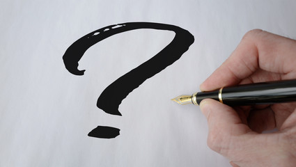 point d'interrogation au stylo plume