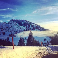Schneebedeckte Bergspitze