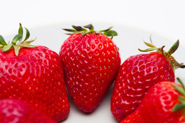 Close up of Strawberries arranged