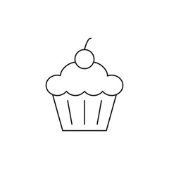 Cake with cherry icon