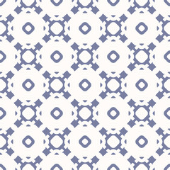 Modern vector abstract geometric seamless pattern. White and blue colors