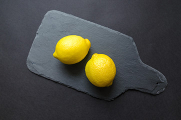 Fresh lemon ready to cut