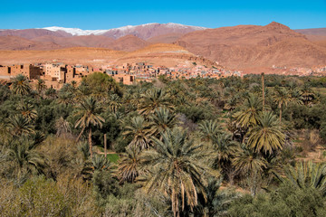 Moroccan berber village in the Atlas Mountains, Morocco