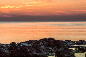 Dawn on the Black Sea in Sozopol, Bulgaria.