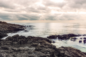 Dawn on the Black Sea in Sozopol, Bulgaria.