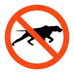  no dogs sign ,vector illustratioon on white background