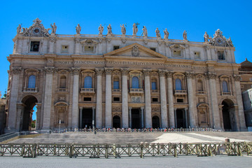 Fototapeta na wymiar The Papal Basilica of St. Peter in the Vatican or simply St. Peter's Basilica