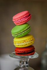 macaroon - delicious and beautiful dessert (almond cake with cream)