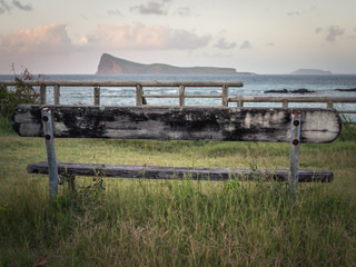 Banc face au point de mire de l’île Maurice