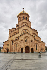 Fototapeta na wymiar Holy Trinity Cathedral of Tbilisi (Tsminda Sameba Church)
