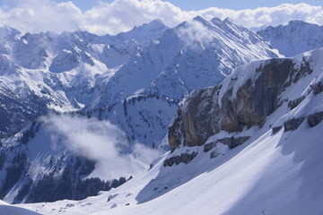 Mountains in winter Alps