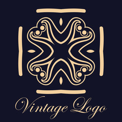 Vintage ornamental logo