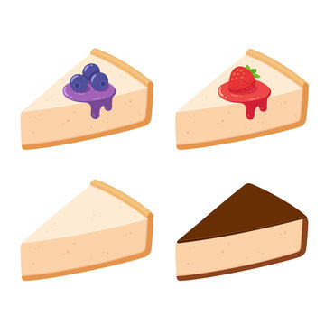 Cheesecake slices set
