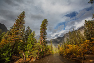 Spectacular views of the Yosemite National Park in autumn, California, USA