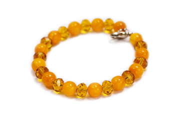 Bracelet made of yellow onyx